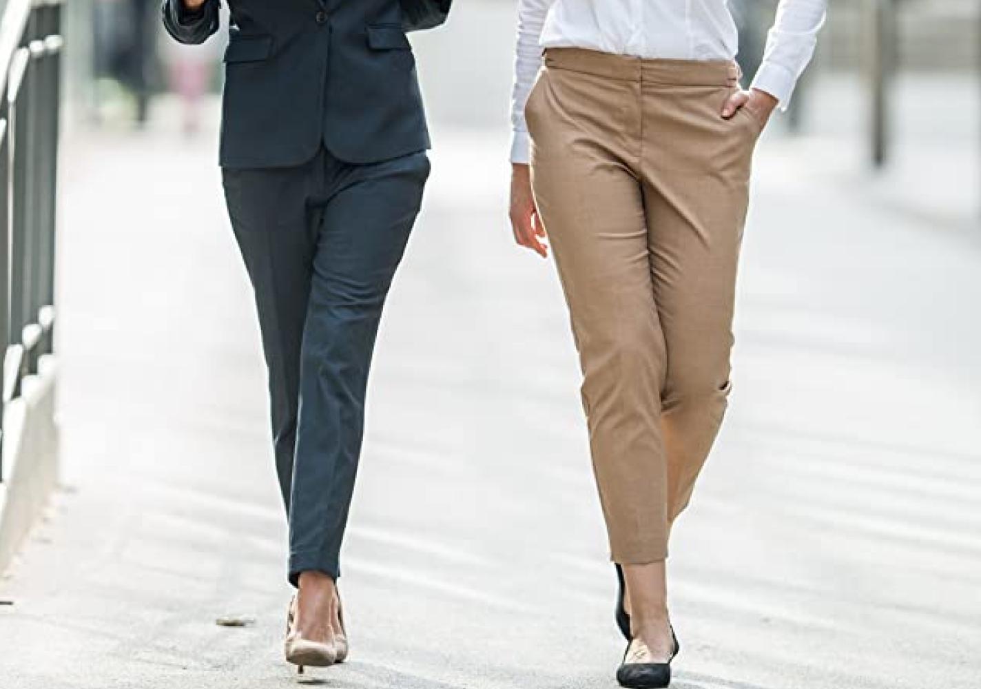Women in business attire walking